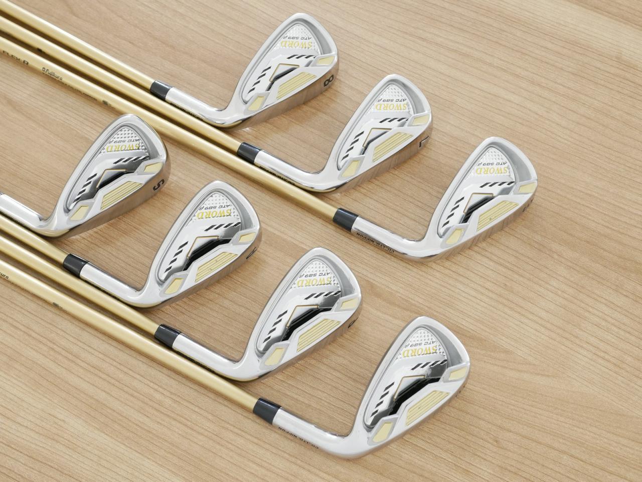 Iron set : Katana : ชุดเหล็ก Katana Sword ATC-589b (ปี 2017) มีเหล็ก 6-Pw,Aw,Sw (7 ชิ้น) ก้านกราไฟต์ Fujikura Speeder 589 Flex R