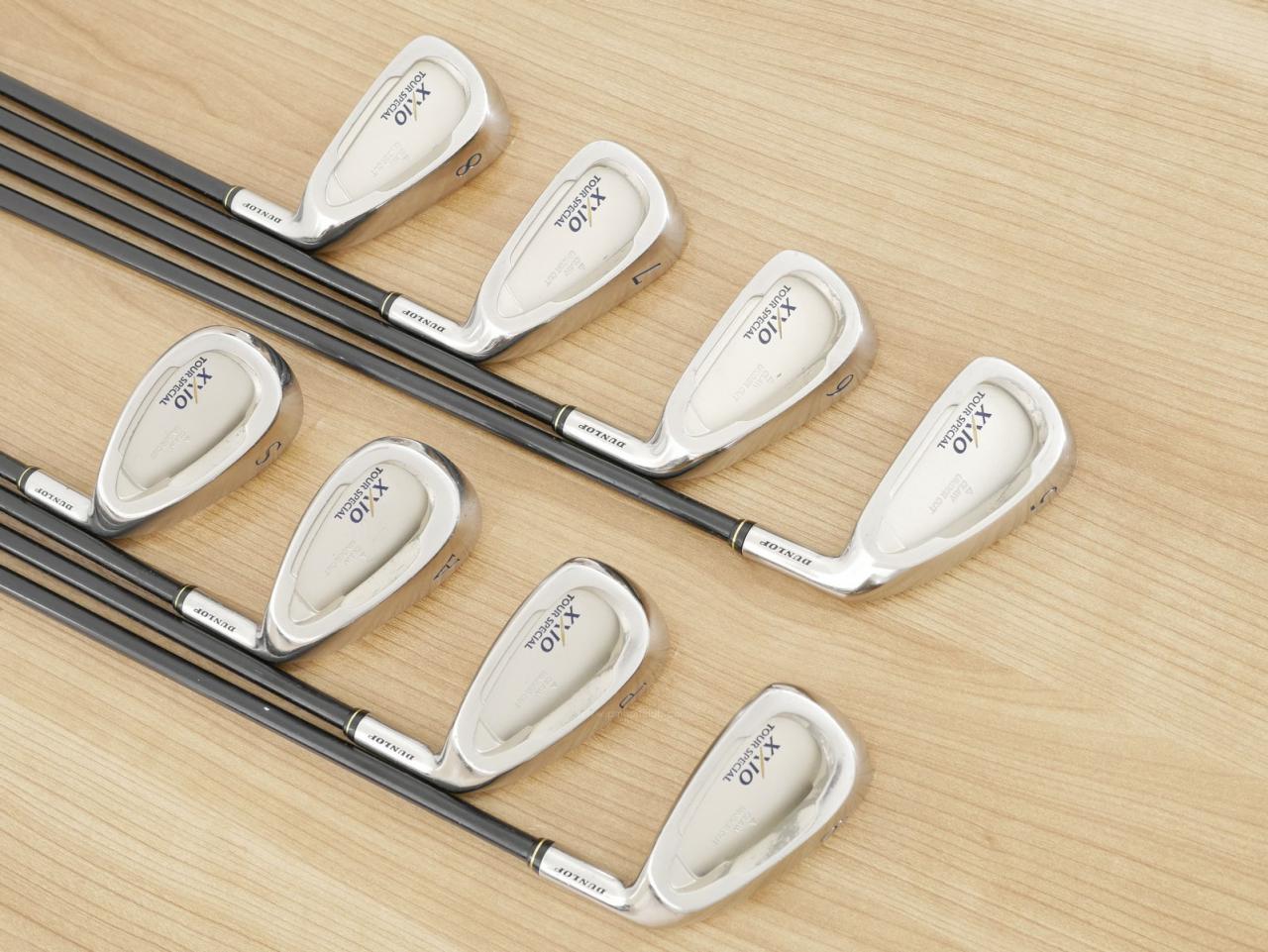 Iron set : XXIO : ชุดเหล็ก XXIO Tour Special (ใบใหญ่ ตีง่าย) มีเหล็ก 5-Pw,Aw,Sw (8 ชิ้น) ก้านกราไฟต์ Flex R