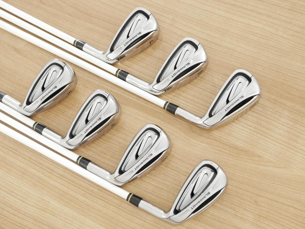 Iron set : Other Brand : ชุดเหล็ก Nike Slingshot (ใบใหญ่ ตีง่าย) มีเหล็ก 5-Pw,Sw (7 ชิ้น) ก้านกราไฟต์ Flex W