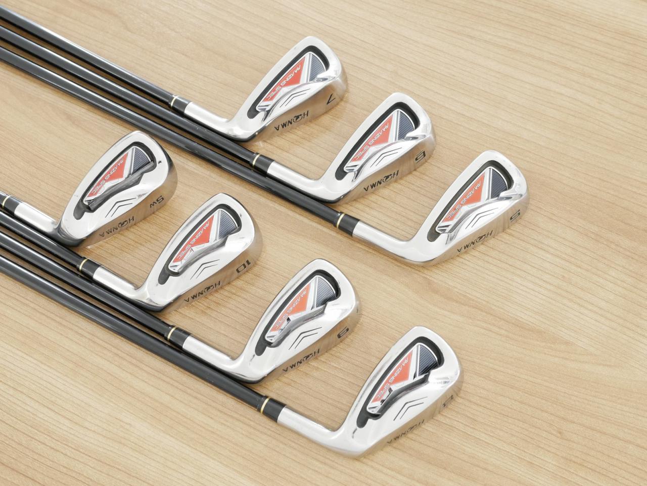 Iron set : Honma : ชุดเหล็ก Honma AMAZING Spec II (หน้าเด้ง โกงองศาสุดๆ ไกลที่สุด) มีเหล็ก 5-10,Sw (7 ชิ้น) ก้าน AMAZING SPEC Feather & Feather FLex R