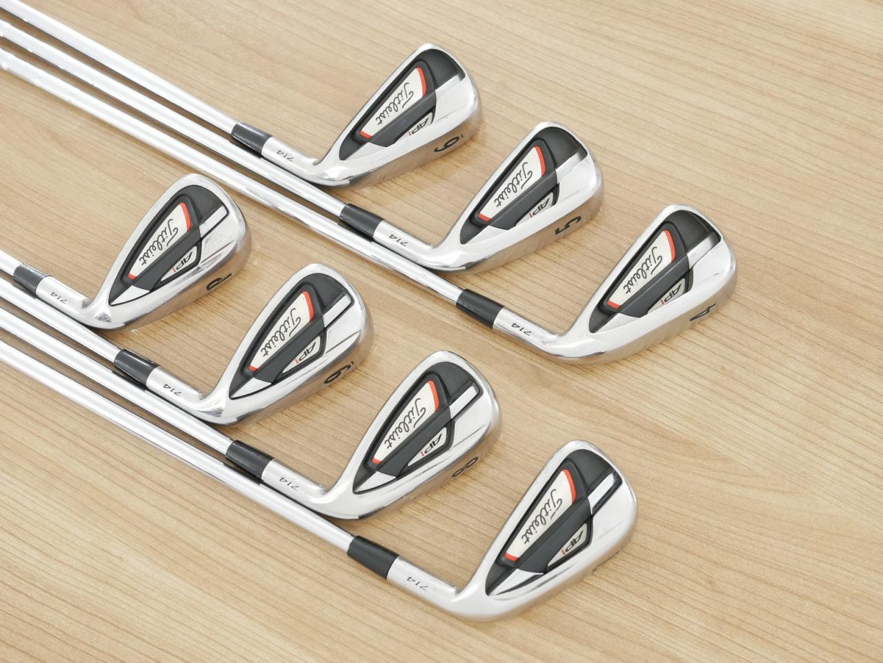 Iron set : Titleist : ชุดเหล็ก Titleist AP1 714 มีเหล็ก 4-Pw (7 ชิ้น) ก้านเหล็ก NS Pro 950 Flex R