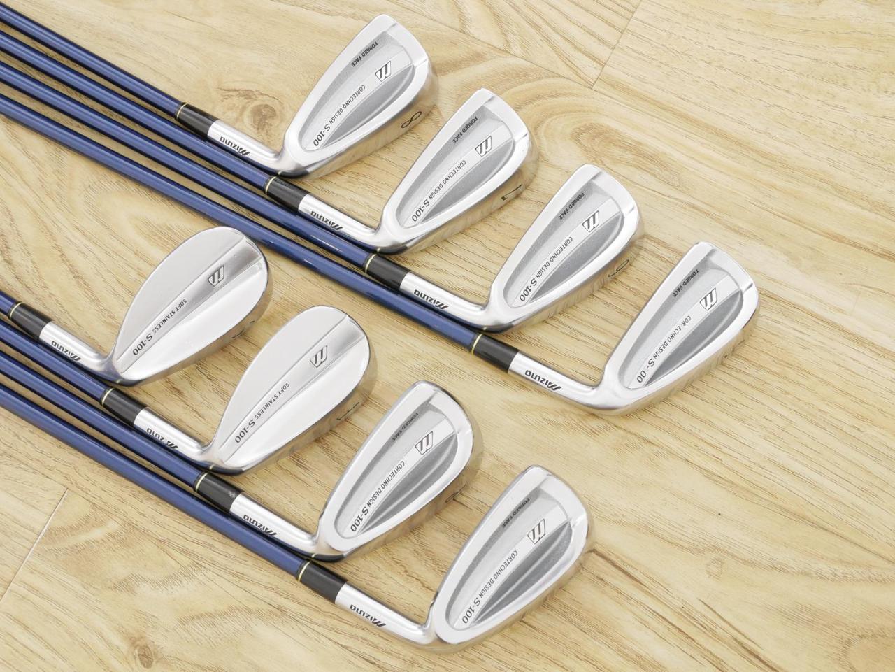 Iron set : Mizuno : ชุดเหล็ก Mizuno S-100 Forged มีเหล็ก 5-Pw,Aw,Sw (8 ชิ้น) ก้านกราไฟต์ Flex SR