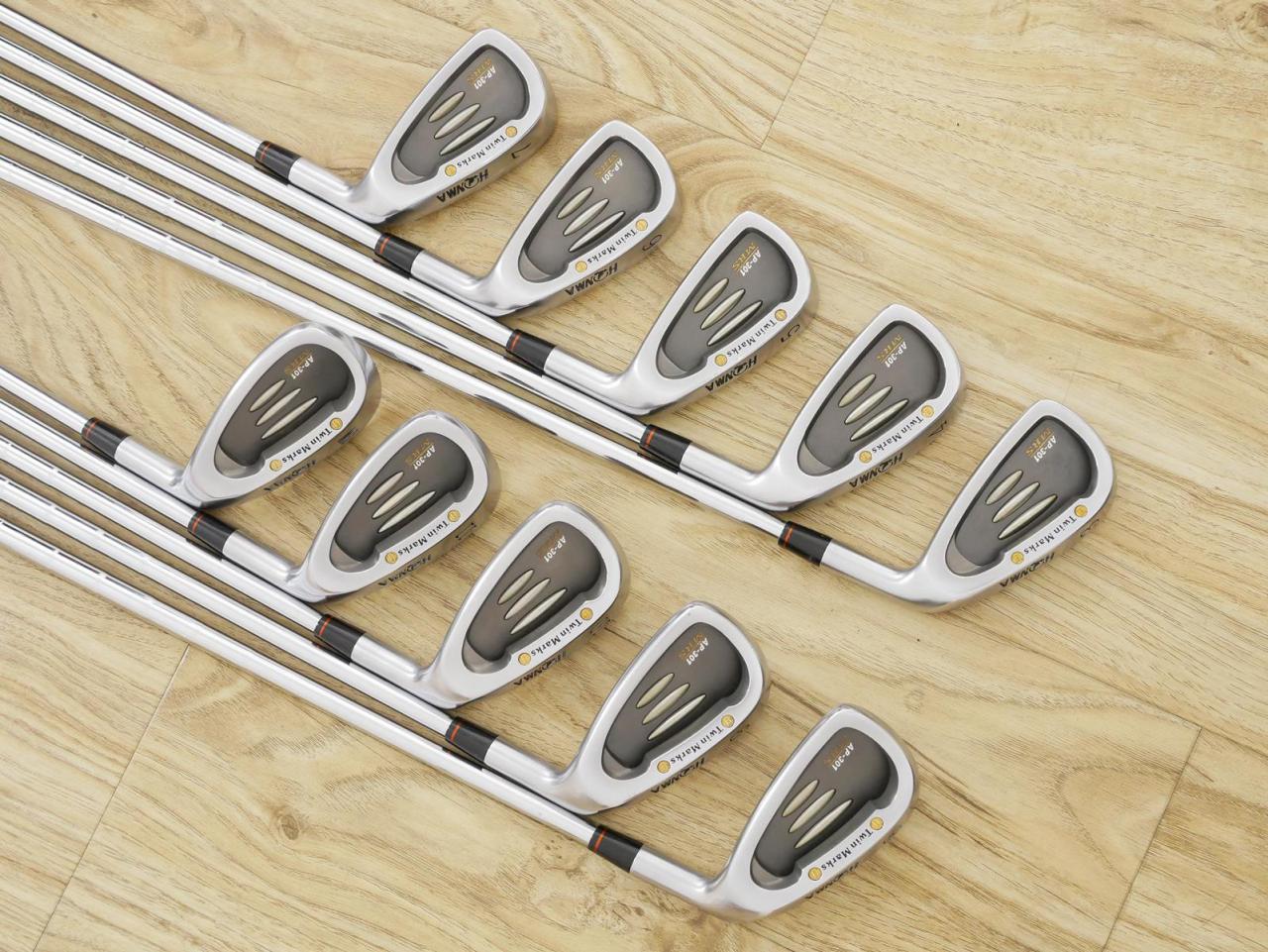 Iron set : Honma : ชุดเหล็ก Honma TwinMarks AP-301 MRS (หน้าเด้ง Titanium) มีเหล็ก 3-11,Sw (10 ชิ้น) ก้านเหล็ก NS Pro 950 Flex S