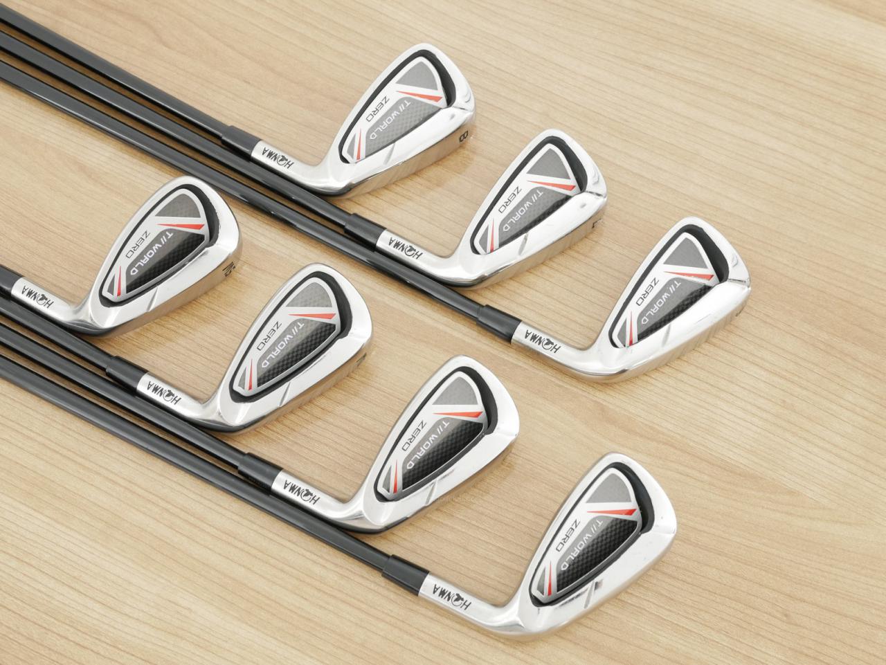 Iron set : Honma : ชุดเหล็ก Honma Tour World ZERO (ใบใหญ่ ตีง่าย ไกล) มีเหล็ก 6-10,Aw,Sw (7 ชิ้น) ก้านกราไฟต์ Flex S