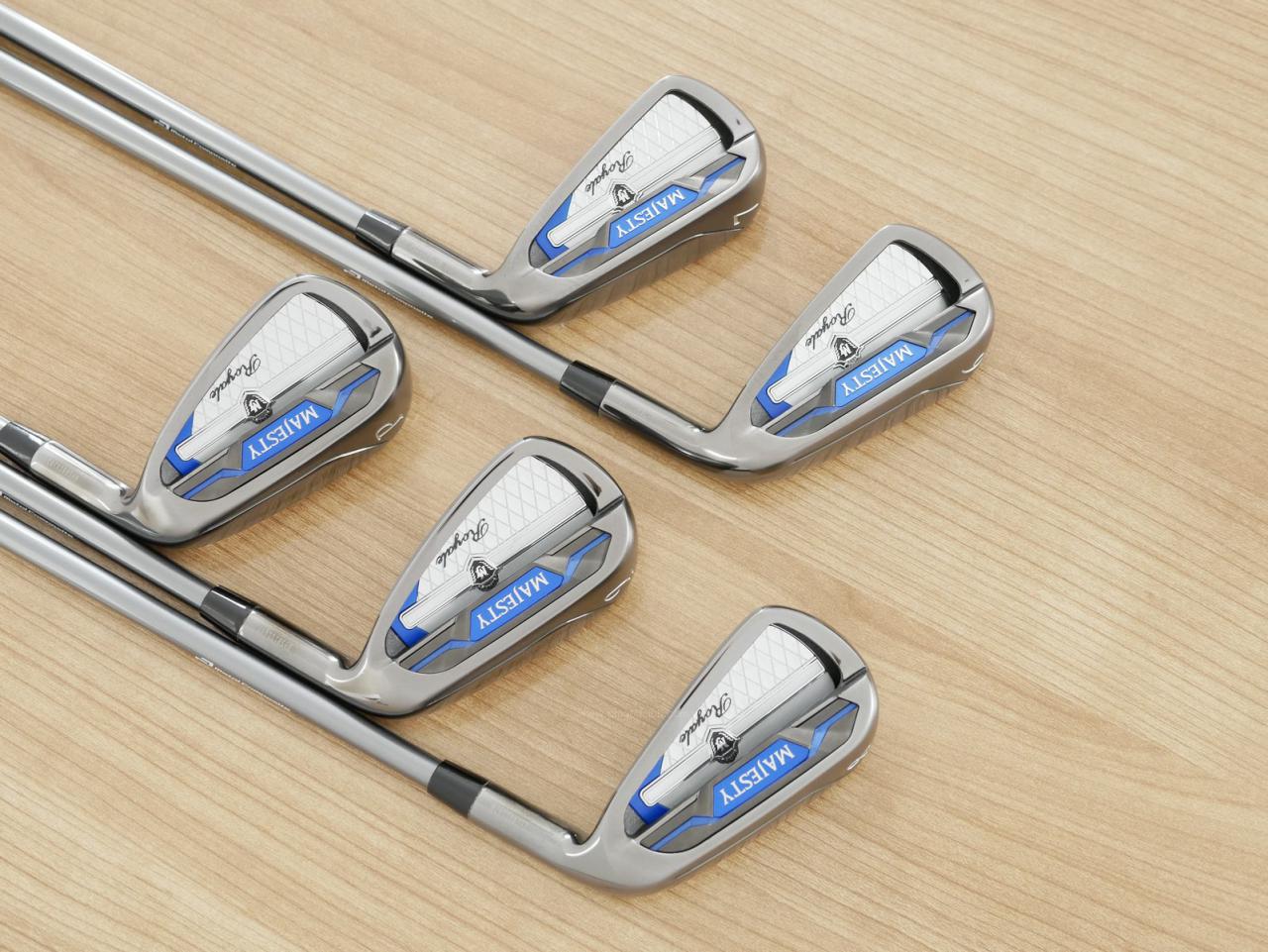 Iron set : Maruman : ชุดเหล็ก Maruman Majesty Royale (รุ่นท๊อปสุด ออกปี 2024 ของใหม่ 9 หมื่นบาท) มีเหล็ก 6-Pw (5 ชิ้น เบอร์ 6 ตีระยะเท่าเบอร์ 5 ของรุ่นอื่น) ก้านกราไฟต์ Fujikura MCI 60 Flex S