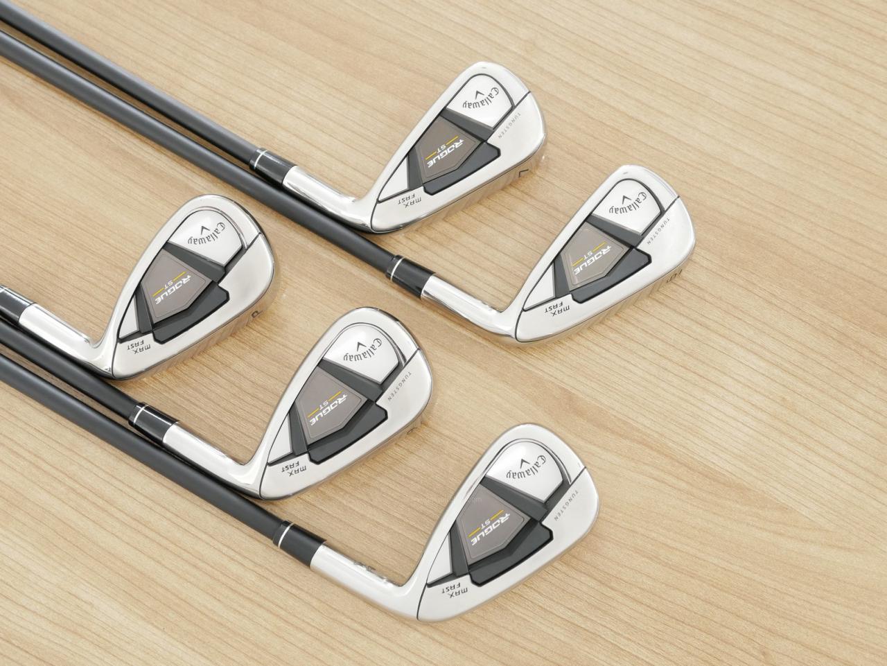 Iron set : Callaway : ชุดเหล็ก Callaway Rogue ST Max Fast (ออกปี 2022 ตีง่ายที่สุด ไกลสุดของ Callaway) มีเหล็ก 6-Pw (5 ชิ้น) ก้านกราไฟต์ Fujikura Speeder NX 40 Flex R