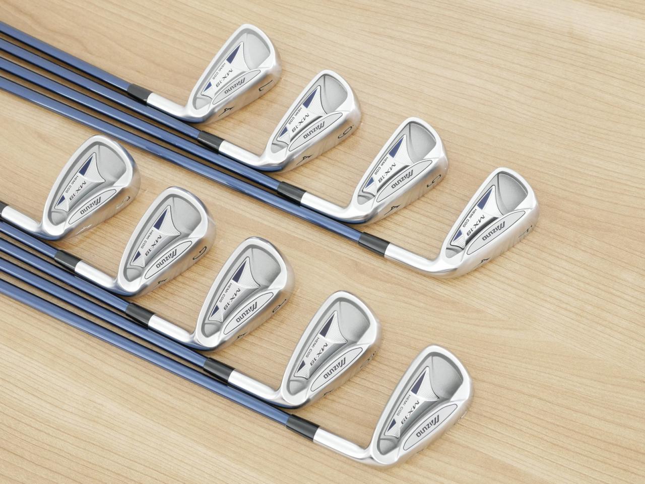 Iron set : Mizuno : ชุดเหล็ก Mizuno MX-19 HEMI COG (ใบใหญ่ ตีง้าย) มีเหล็ก 4-Pw,Aw,Sw (9 ชิ้น) ก้านกราไฟต์ Flex R