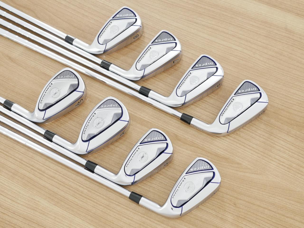 Iron set : Yamaha : ชุดเหล็ก Yamaha Inpres DriveStar (ออกปี 2023 ตีไกลที่สุด ไกลกว่าเหล็กทั่วไป 2 เบอร์ หน้าเด้งมากๆ) มีเหล็ก 5-Pw,Aw,As (8 ชิ้น) ก้านเหล็ก NS Pro 850 Neo Flex S