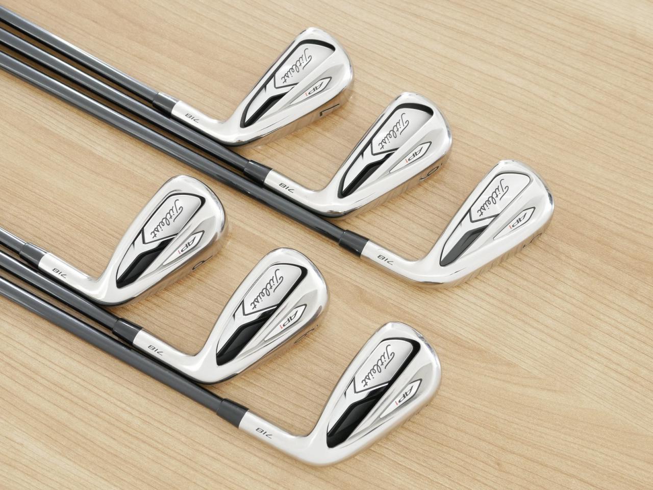 Iron set : Titleist : ชุดเหล็ก Titleist AP1 718 (ออกปี 2018) มีเหล็ก 5-Pw (6 ชิ้น) ก้านกราไฟต์ Fujikura MCI 60 Flex S