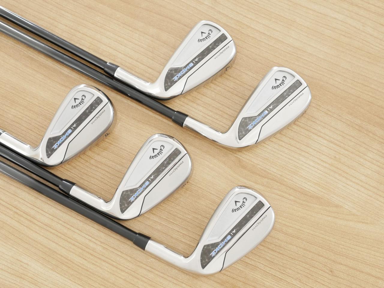 Iron set : Callaway : ชุดเหล็ก Callaway Paradym Ai Smoke (ออกปี 2024 ตีง่ายมาก ไกล Japan Spec.) มีเหล็ก 6-Pw (5 ชิ้น) ก้านกราไฟต์ Mitsubishi TENSEI 45 Flex SR