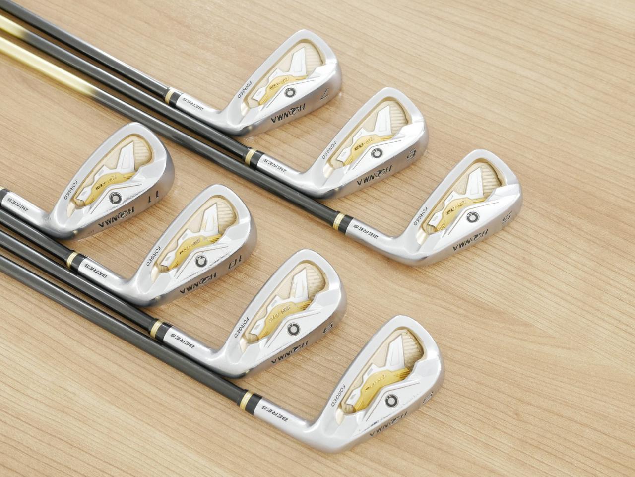 Iron set : Honma : ชุดเหล็ก Honma Beres IS-02 (หน้าเด้ง Forged) มีเหล็ก 5-11 (7 ชิ้น เทียบเท่า 4-Pw) ก้าน ARMRQ 6 (49) Flex R (2 ดาว)