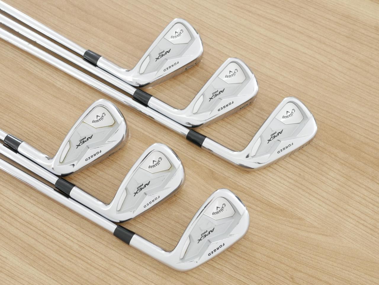Iron set : Callaway : ชุดเหล็ก Callaway APEX Pro Forged (ออกปี 2019) มีเหล็ก 5-Pw (6 ชิ้น) ก้านเหล็ก NS Pro 950 Flex S