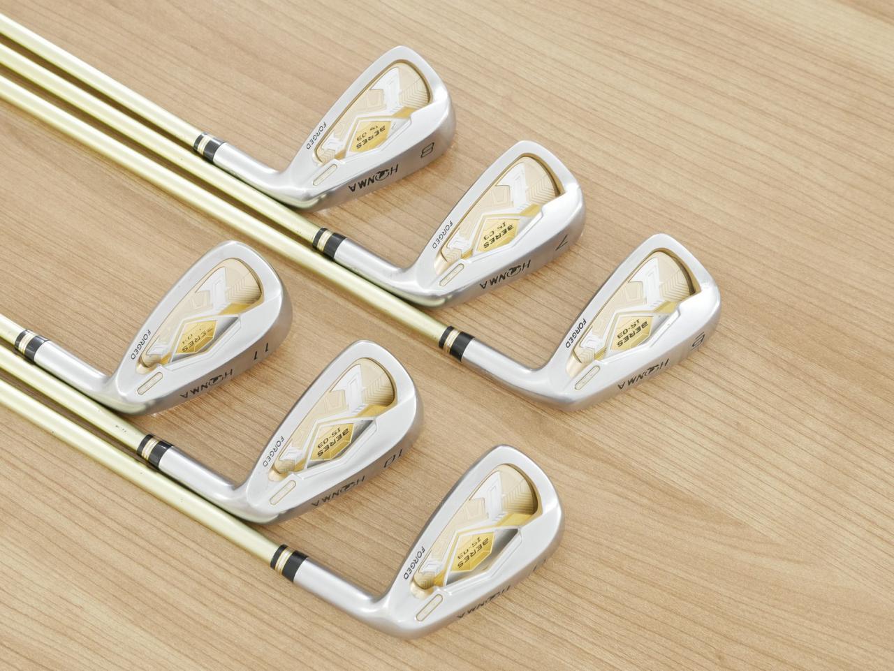 Iron set : Honma : ชุดเหล็ก Honma Beres IS-03 (ปี 2015 หน้าเด้ง Forged) มีเหล็ก 6-11 (6 ชิ้น เทียบเท่า 5-Pw) ก้าน ARMRQ 8 (49) Flex R (2 ดาว)