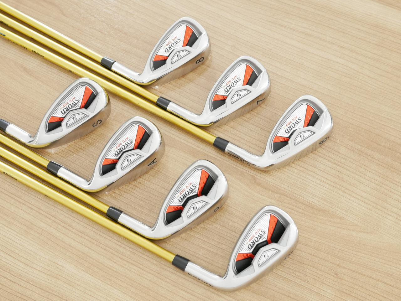 Iron set : Katana : ชุดเหล็ก Katana Sword ATC-589a (หน้าเด้ง) มีเหล็ก 6-Pw,Aw,Sw (7 ชิ้น) ก้านกราไฟต์ Fujikura Speeder 589 Flex SR