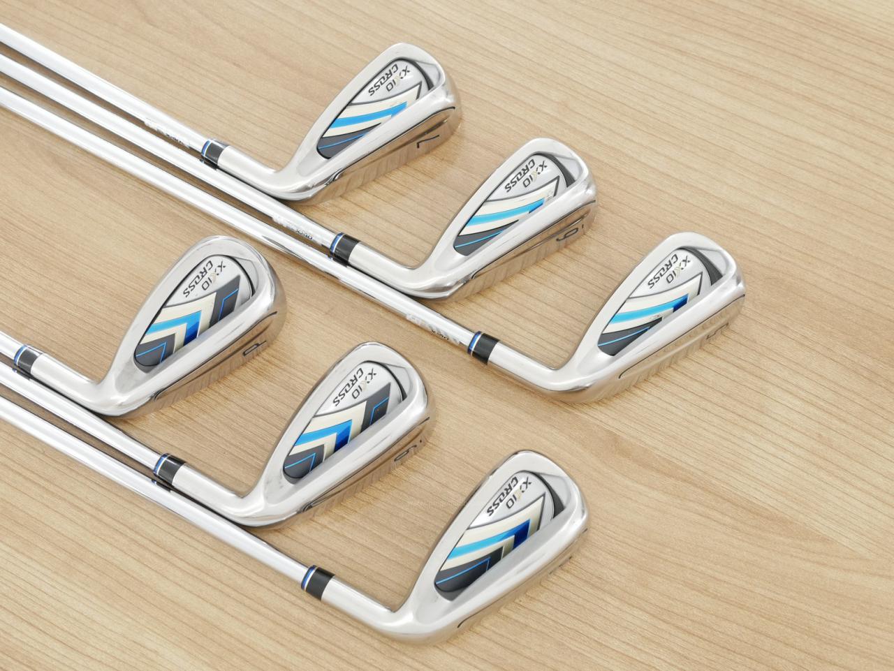 Iron set : XXIO : ชุดเหล็ก XXIO Cross 2 (ออกปี 2021 ตีไกลที่สุดของที่สุดจาก XXIO หน้าเด้งสุดๆ) มีเหล็ก 5-Pw (6 ชิ้น ตีไกลกว่าปกติ 2 เบอร์) ก้านเหล็ก NS Pro 860 DST Flex R