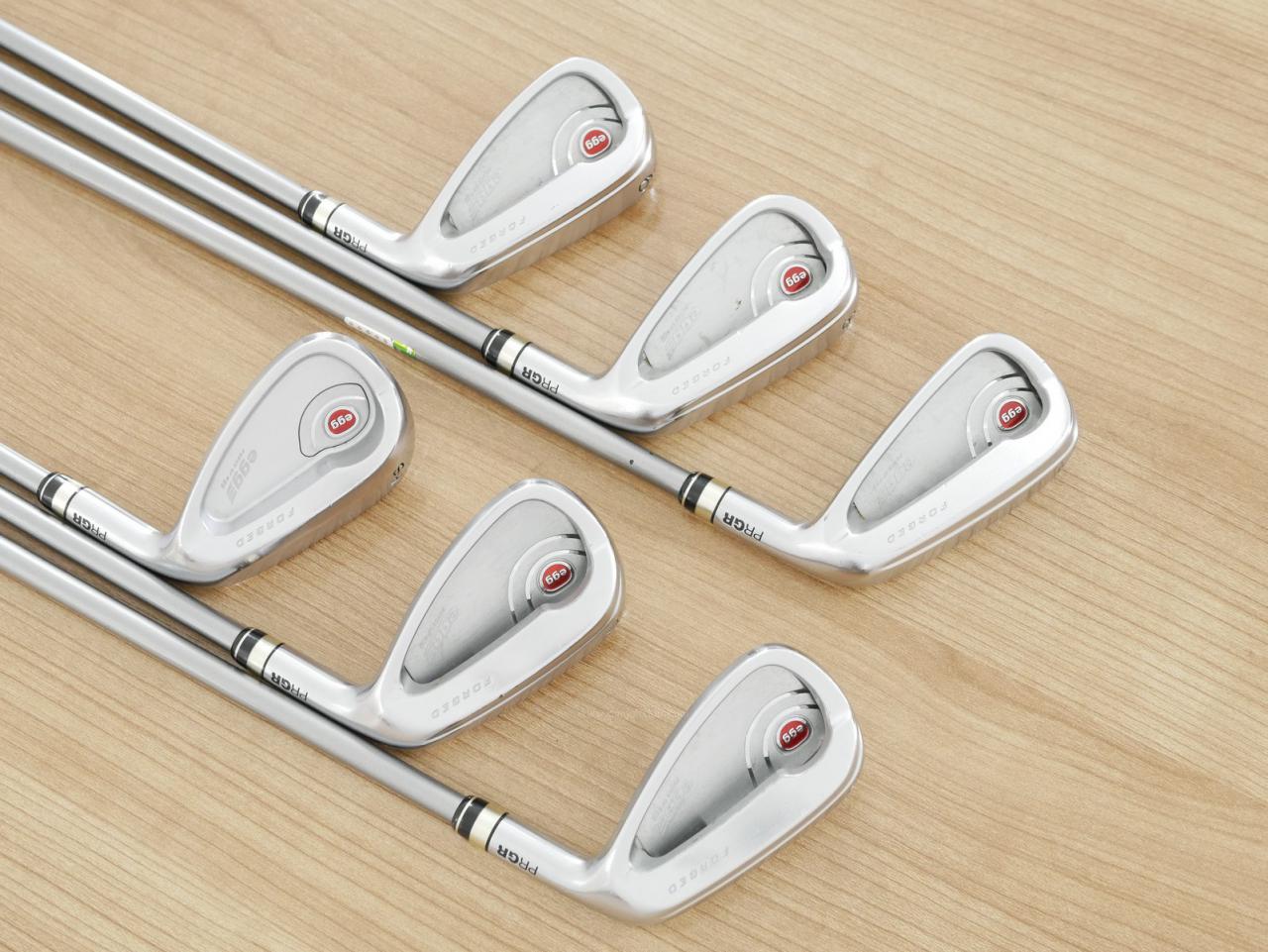 Iron set : PRGR : ชุดเหล็กกระเทย PRGR Egg PF Forged (รุ่นปี 2019 ตีง่ายและไกลมากๆ โกงสุดๆ) มีเหล็ก 7-Pw,Aw,As (6 ชิ้น) ก้านกราไฟต์ M-40 Flex SR