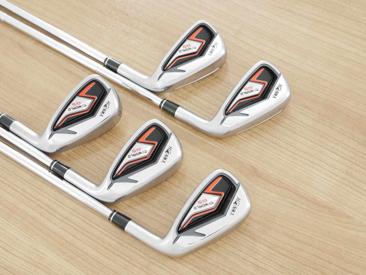 Iron set : Honma : ชุดเหล็ก Honma Tour World GS (ออกปี 2021 ใบใหญ่ ตีง่าย ไกล) มีเหล็ก 6-10 (5 ชิ้น) ก้านเหล็ก NS Pro 950 NEO Flex R