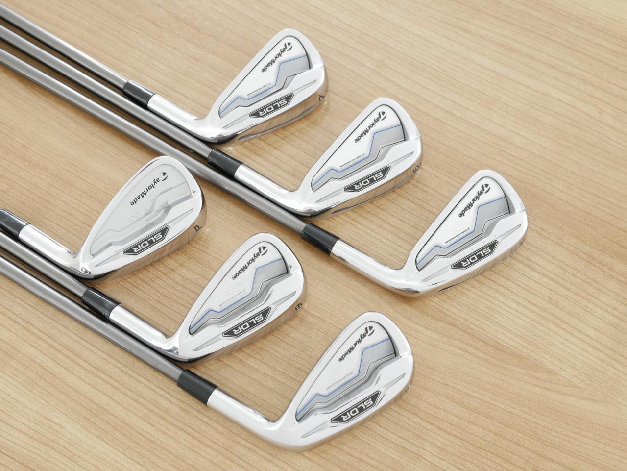 Iron set : Taylormade : ชุดเหล็ก Taylormade SLDR มีเหล็ก 5-Pw (6 ชิ้น) ก้านกราไฟต์ Flex R