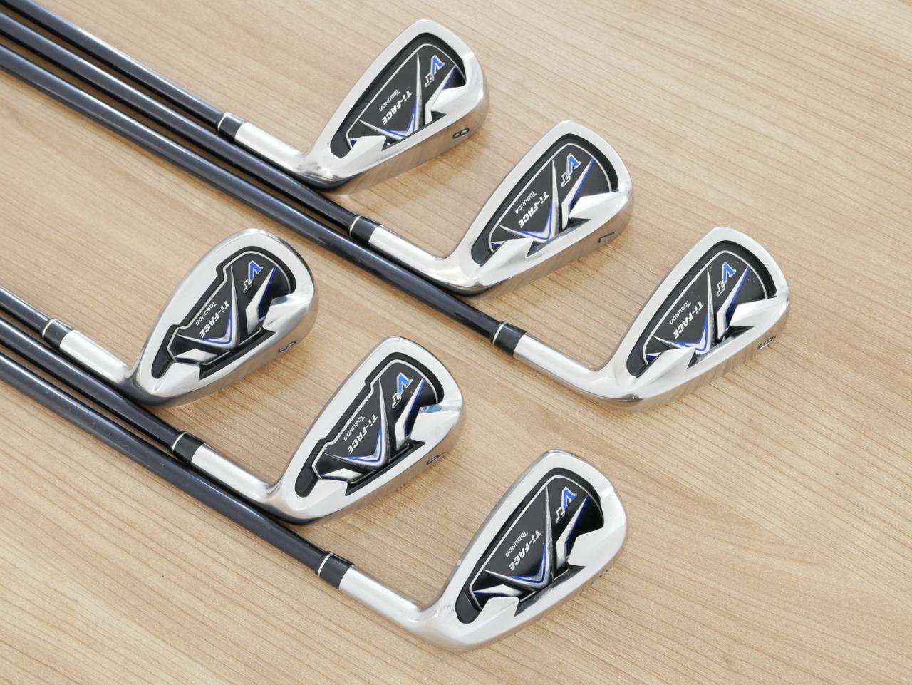 Iron set : Other Brand : ชุดเหล็ก Tobunda VT Ti-Face มีเหล็ก 6-Pw,Sw (6 ชิ้น) ก้านกราไฟต์ Flex R
