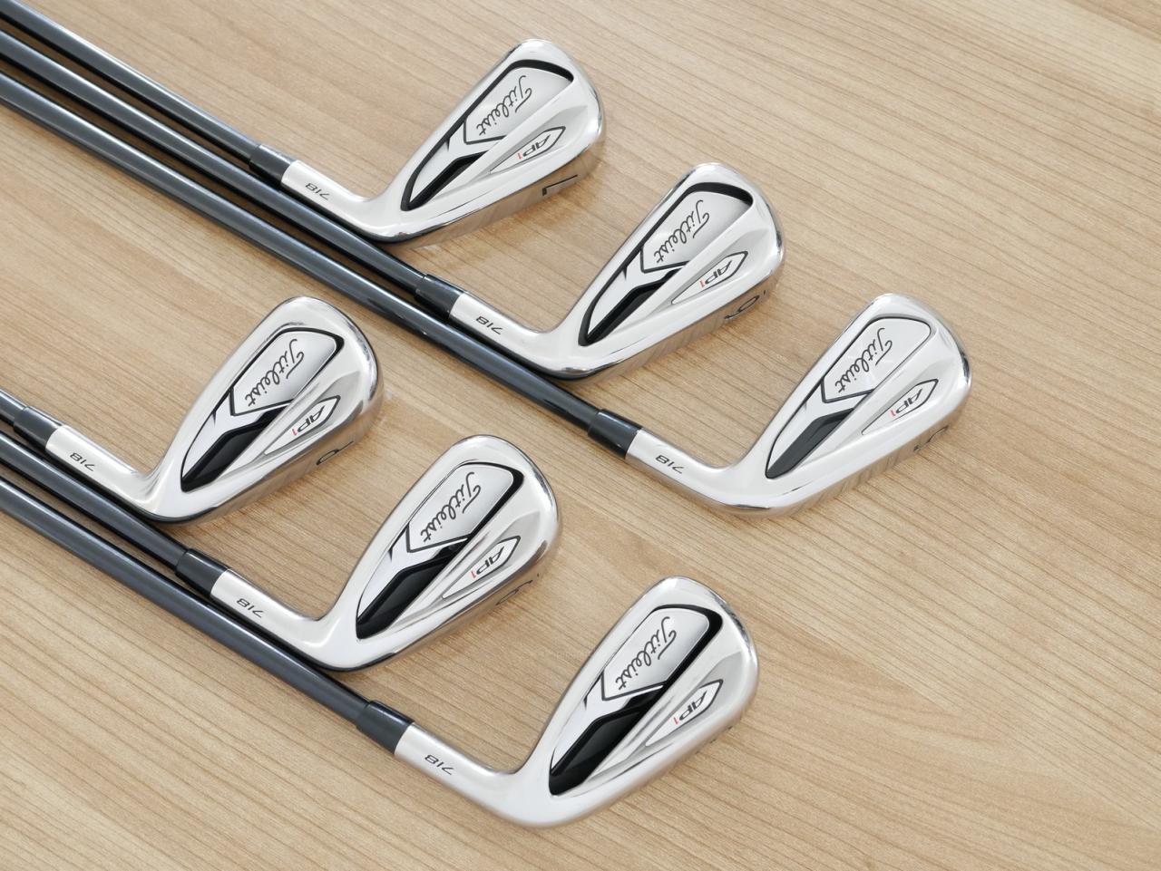Iron set : Titleist : ชุดเหล็ก Titleist AP1 718 (ออกปี 2018) มีเหล็ก 5-Pw (6 ชิ้น) ก้านกราไฟต์ Fujikura MCI 60 Flex S