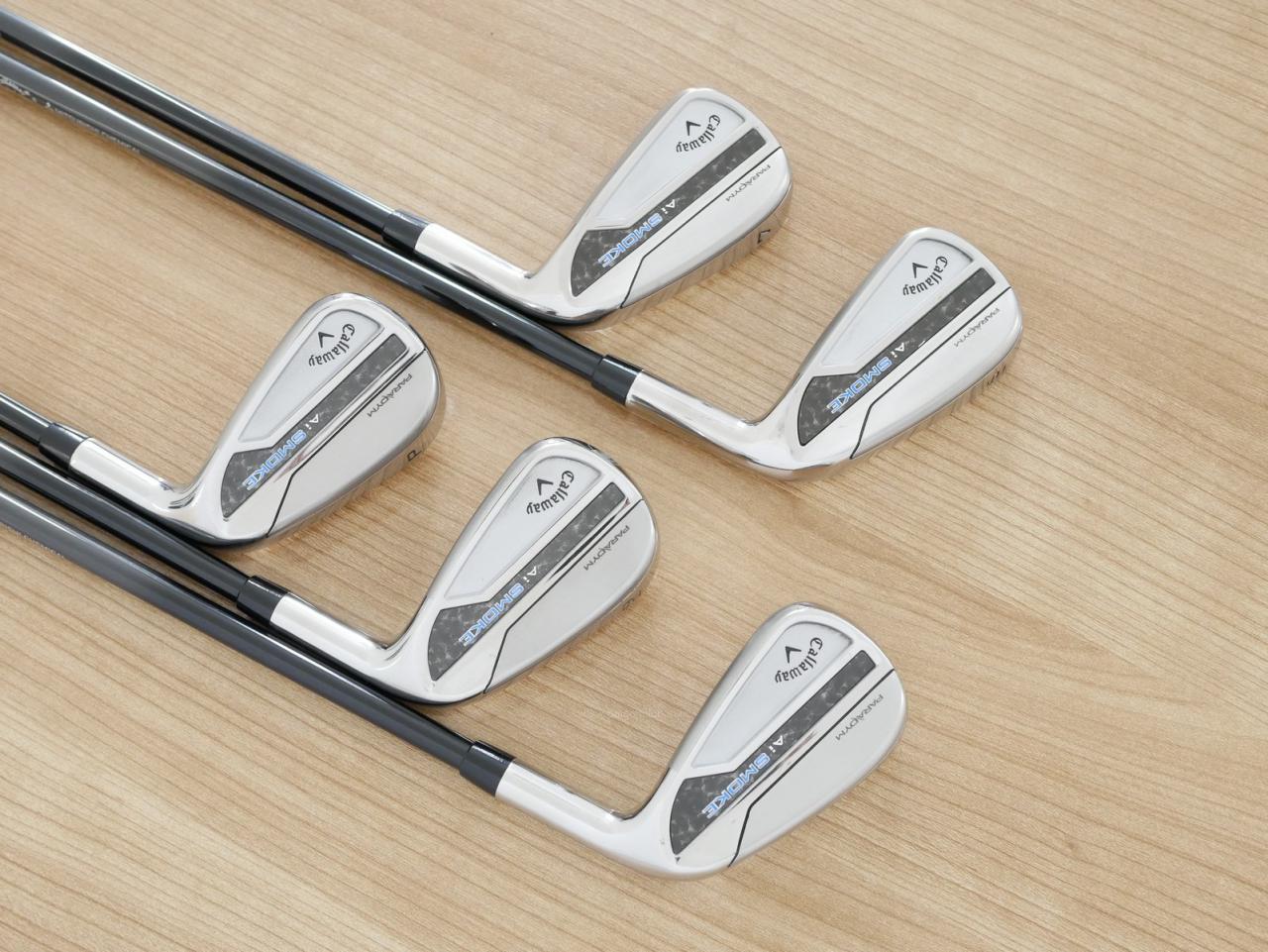 Iron set : Callaway : ชุดเหล็ก Callaway Paradym Ai Smoke (ออกปี 2024 ตีง่ายมาก ไกล Japan Spec.) มีเหล็ก 6-Pw (5 ชิ้น) ก้านกราไฟต์ Mitsubishi TENSEI 50 Flex R