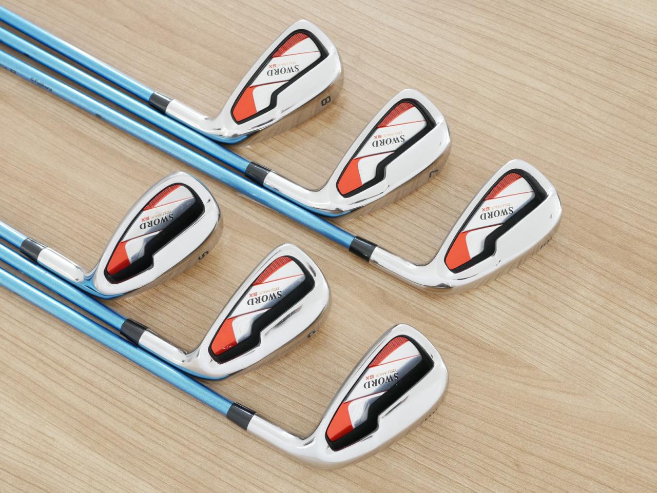Iron set : Katana : ชุดเหล็ก Katana Sword Izu Max SX (หน้าเด้ง) มีเหล็ก 6-Pw,Sw (6 ชิ้น) ก้านกราไฟต์ Speeder 589 FLex R