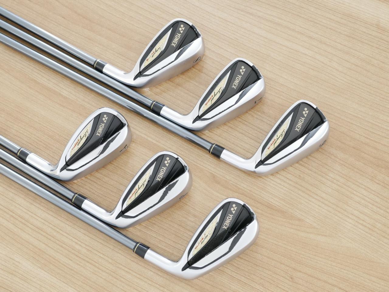 Iron set : Yonex : ชุดเหล็ก Yonex Royal E-Zone (รุ่นปี 2020 หน้าเด้งสุดๆ ตีไกลสุดๆ) มีเหล็ก 6-Pw,Aw (6 ชิ้น เหล็ก 6 ระยะเท่าเบอร์ 5 รุ่นอื่น) ก้านกราไฟต์ Flex SR