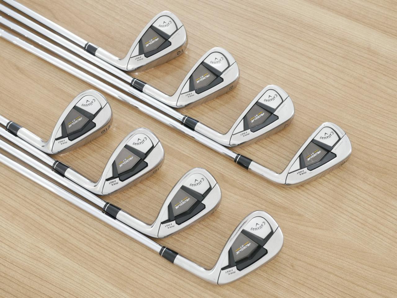 Iron set : Callaway : ชุดเหล็ก Callaway Rogue ST Max Fast (ออกปี 2022 ตีง่ายที่สุด ไกลสุดของ Callaway) มีเหล็ก 6-Pw,Aw,Gw,Sw (8 ชิ้น) ก้านเหล็ก NS Pro ZELOS 7