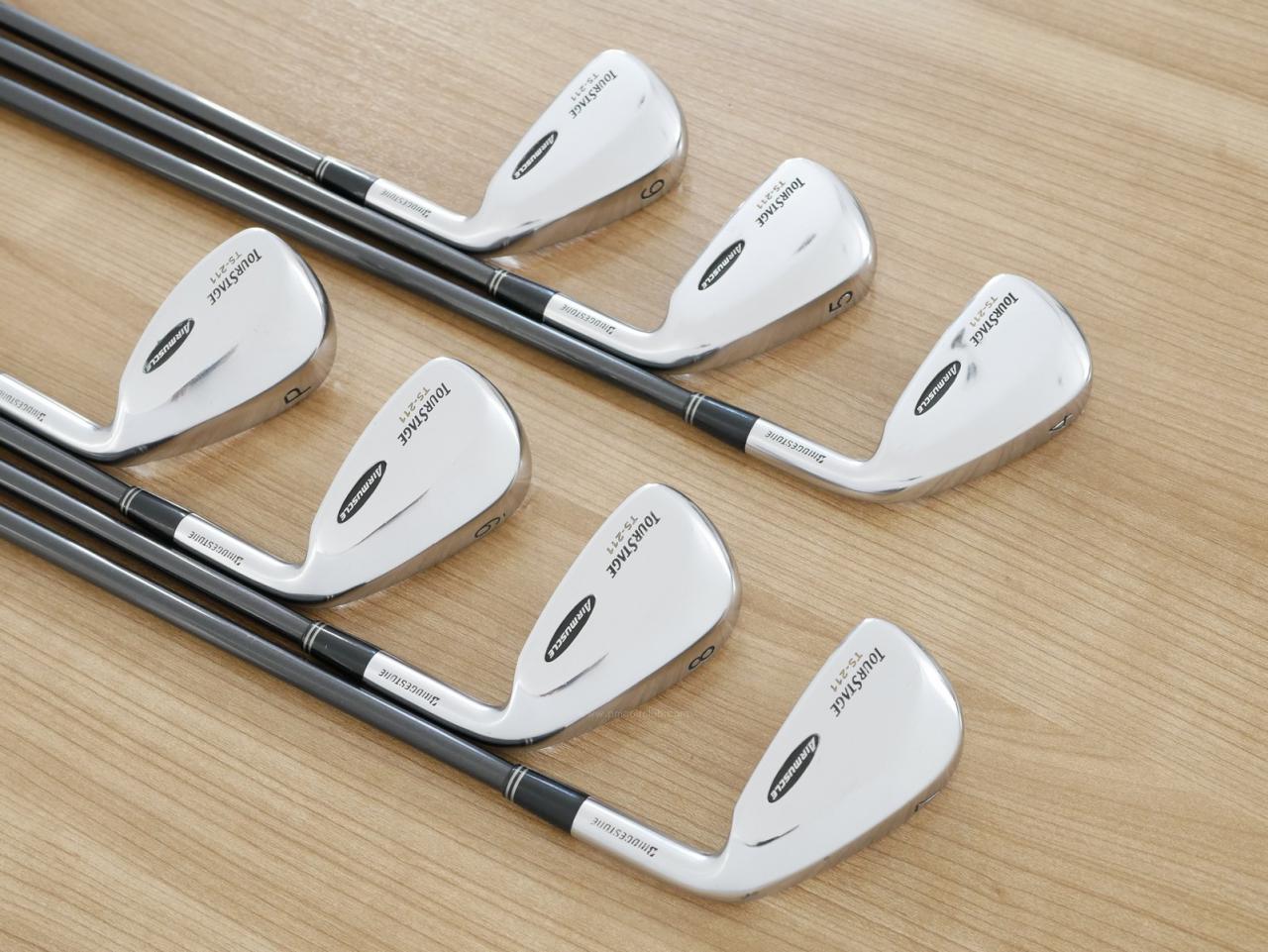 Iron set : Tourstage : ชุดเหล็ก Tourstage TS-211 Airmuscle มีเหล็ก 4-Pw (7 ชิ้น) ก้านกราไฟต์ Flex S