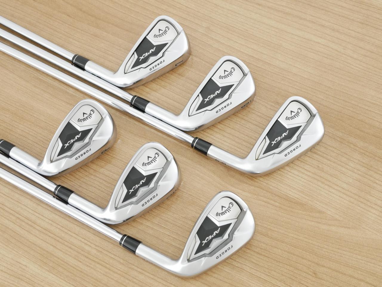 Iron set : Callaway : ชุดเหล็ก Callaway APEX Forged (ออกปี 2019) มีเหล็ก 5-Pw (6 ชิ้น) ก้านเหล็ก NS Pro ZELOS 8 Flex S