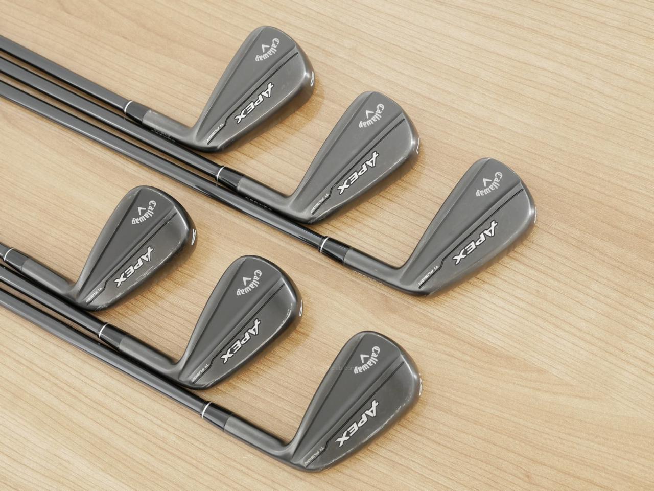 Iron set : Callaway : ชุดเหล็ก Callaway Apex Ti Fusion Black (รุ่นท็อปสุด แพงที่สุด ปี 2025 ของใหม่ 8 หมื่นบาท) มีเหล็ก 6-Pw,Aw (6 ชิ้น) ก้านกราไฟต์ UST Mamiya ATTAS FF 85 Flex S