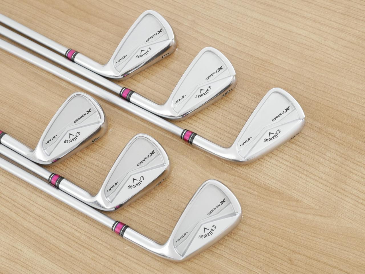Iron set : Callaway : ชุดเหล็ก Callaway X Forged Star (ออกปี 2024) มีเหล็ก 5-Pw (6 ชิ้น) ก้านกราไฟต์ Fujikura MCI 60 Flex R