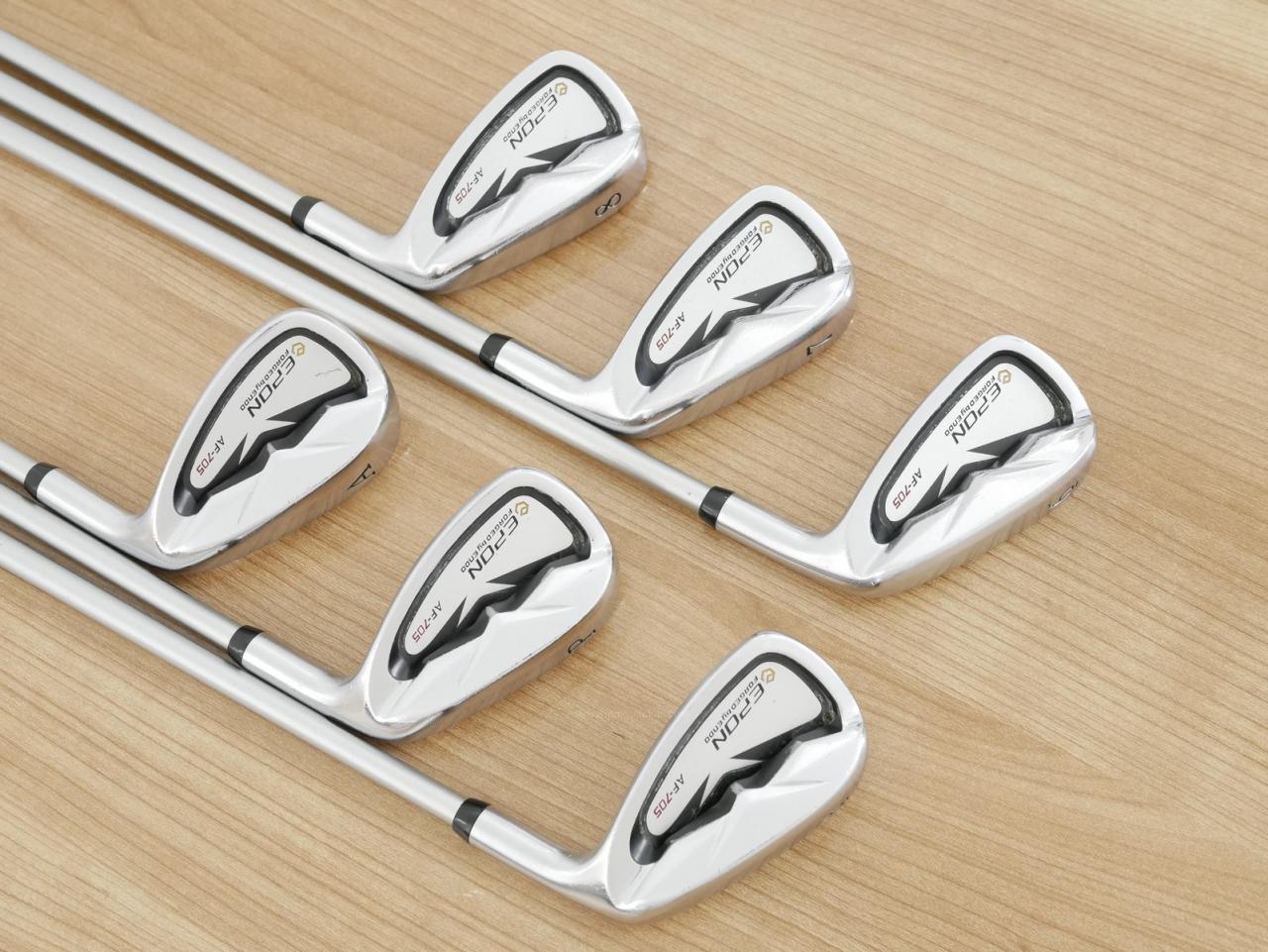 Iron set : Epon : ชุดเหล็ก EPON AF-705 Forged (ใบใหญ่ ตีง่าย ไกล) มีเหล็ก 6-Pw,Aw (6 ชิ้น) ก้านกราไฟต์ Mitsubishi OTI 85 Flex SR