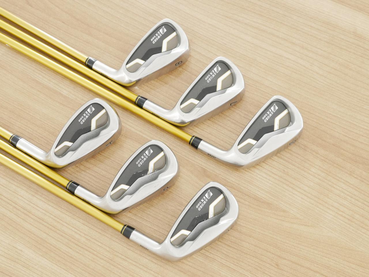 Iron set : Katana : ชุดเหล็ก Katana Sword EX500 มีเหล็ก 6-Pw,Aw (6 ชิ้น) ก้าน Sword Fujikura Rombax Flex SR