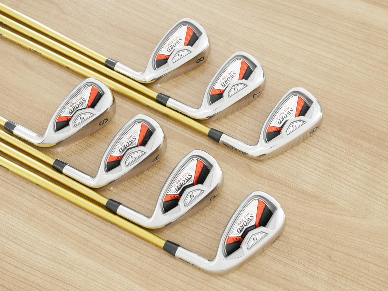 Iron set : Katana : ชุดเหล็ก Katana Sword ATC-589a (หน้าเด้ง) มีเหล็ก 6-Pw,Aw,Sw (7 ชิ้น) ก้านกราไฟต์ Fujikura Speeder 589 Flex R