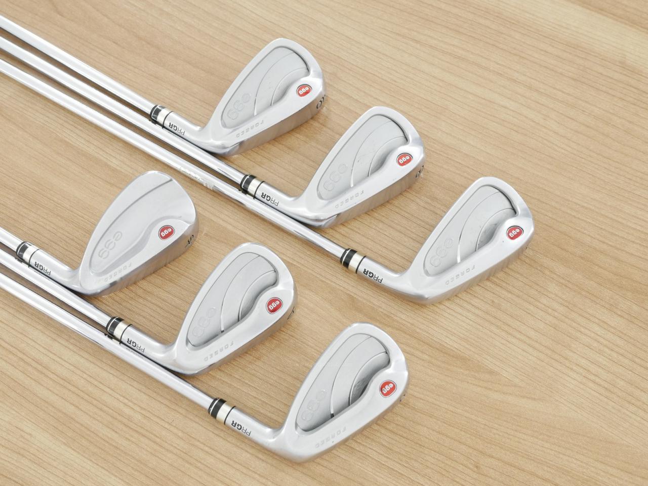 Iron set : PRGR : ชุดเหล็กกระเทย PRGR NEW Egg Forged (รุ่นปี 2020 ตีง่ายและไกลมากๆ เด้งสุดๆ COR 0.82) มีเหล็ก 7-Pw,Aw,As (6 ชิ้น) ก้านเหล็ก NS Pro 080 Flex SR (M40)