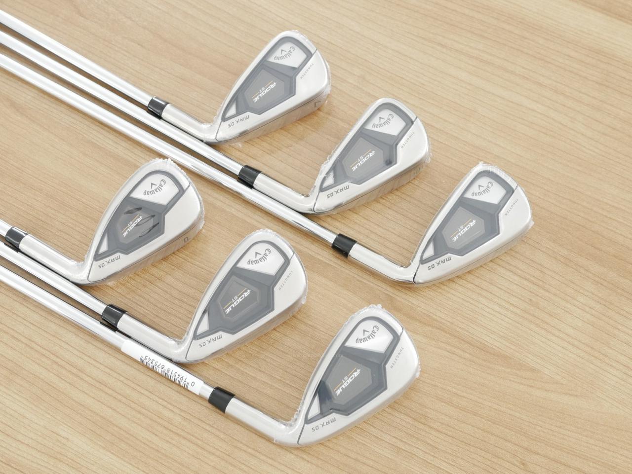 Iron set : Callaway : **ของใหม่ ยังไม่แกะพลาสติก** ชุดเหล็ก Callaway Rogue ST Max OS (ออกปี 2022 ตีง่ายสุดๆ ไกลสุดๆ) มีเหล็ก 5-Pw (6 ชิ้น) ก้านเหล็ก Dynamic Gold 95 R300