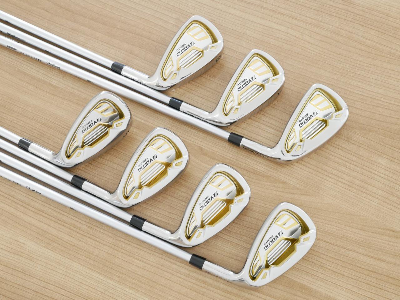 Iron set : Katana : ชุดเหล็ก Katana Voltio KABUTO 55 (หน้าเด้ง) มีเหล็ก 6-Pw,Aw,Sw (7 ชิ้น) ก้านกราไฟต์ Fujikura Speeder 589 Flex SR