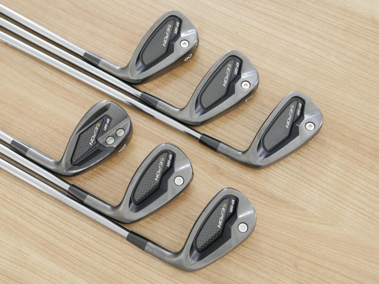 Iron set : Epon : ชุดเหล็ก EPON EF-02I Forged (ออกปี 2022 ใบใหญ่ ตีง่าย ไกล) มีเหล็ก 6-Pw,Aw (6 ชิ้น) สุดยอดก้าน Fujikura Diamond Speeder 10 Flex S