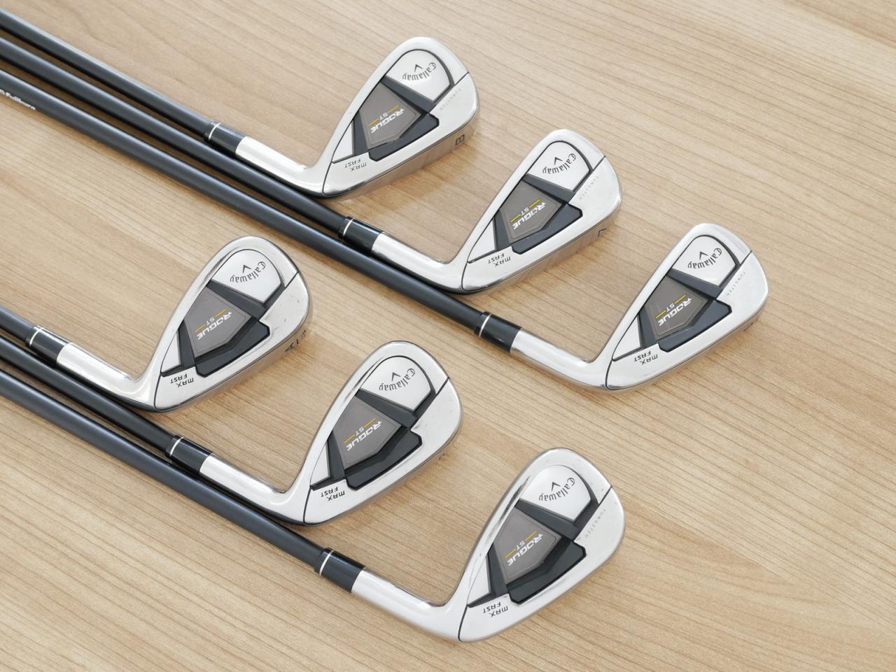 Iron set : Callaway : ชุดเหล็ก Callaway Rogue ST Max Fast (ออกปี 2022 ตีง่ายที่สุด ไกลสุดของ Callaway) มีเหล็ก 6-Pw,Aw (6 ชิ้น) ก้านกราไฟต์ Fujikura Speeder NX 40 Flex R