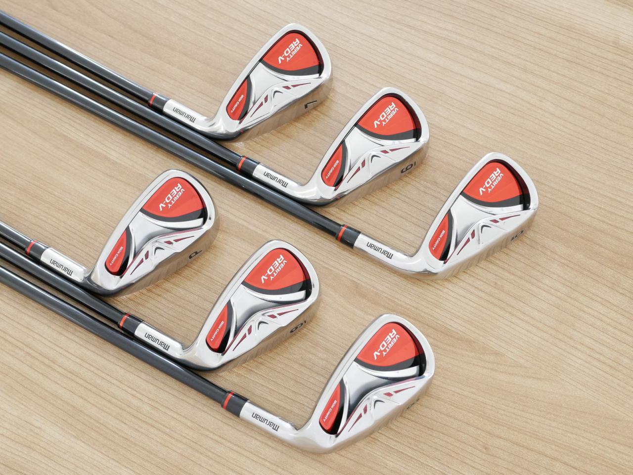 Iron set : Maruman : ชุดเหล็ก Maruman Red-V (ใบใหญ่ ตีง่าย) มีเหล็ก 5-Pw (6 ชิ้น) ก้านกราไฟต์ Flex S