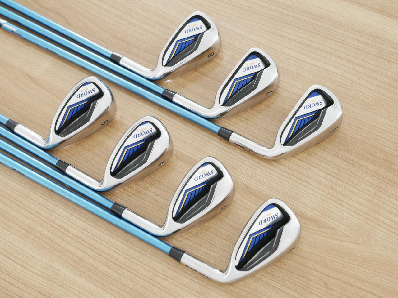 Iron set : Katana : ชุดเหล็ก Katana Sword GS-7 (หน้าเด้ง) มีเหล็ก 6-Pw,Aw,Sw (7 ชิ้น) ก้านกราไฟต์ Fujikura Speeder Five Flex R
