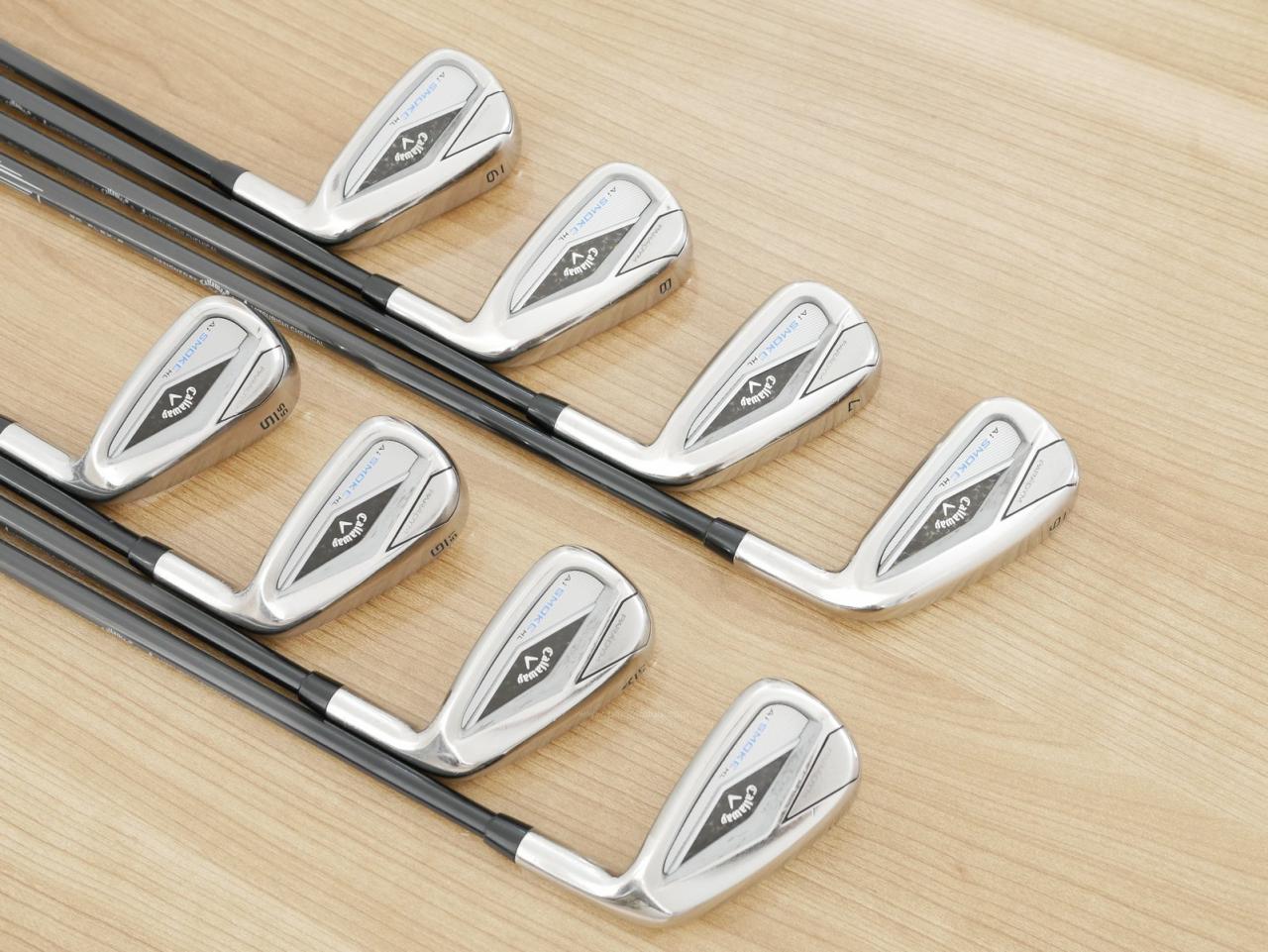 Iron set : Callaway : ชุดเหล็ก Callaway Paradym Ai Smoke HL (ออกปี 2024 ตีง่ายมาก ไกล Japan Spec.) มีเหล็ก 6-Pw,Aw,Gw,Sw (8 ชิ้น) ก้านกราไฟต์ Mitsubishi TENSEI 50 Flex R