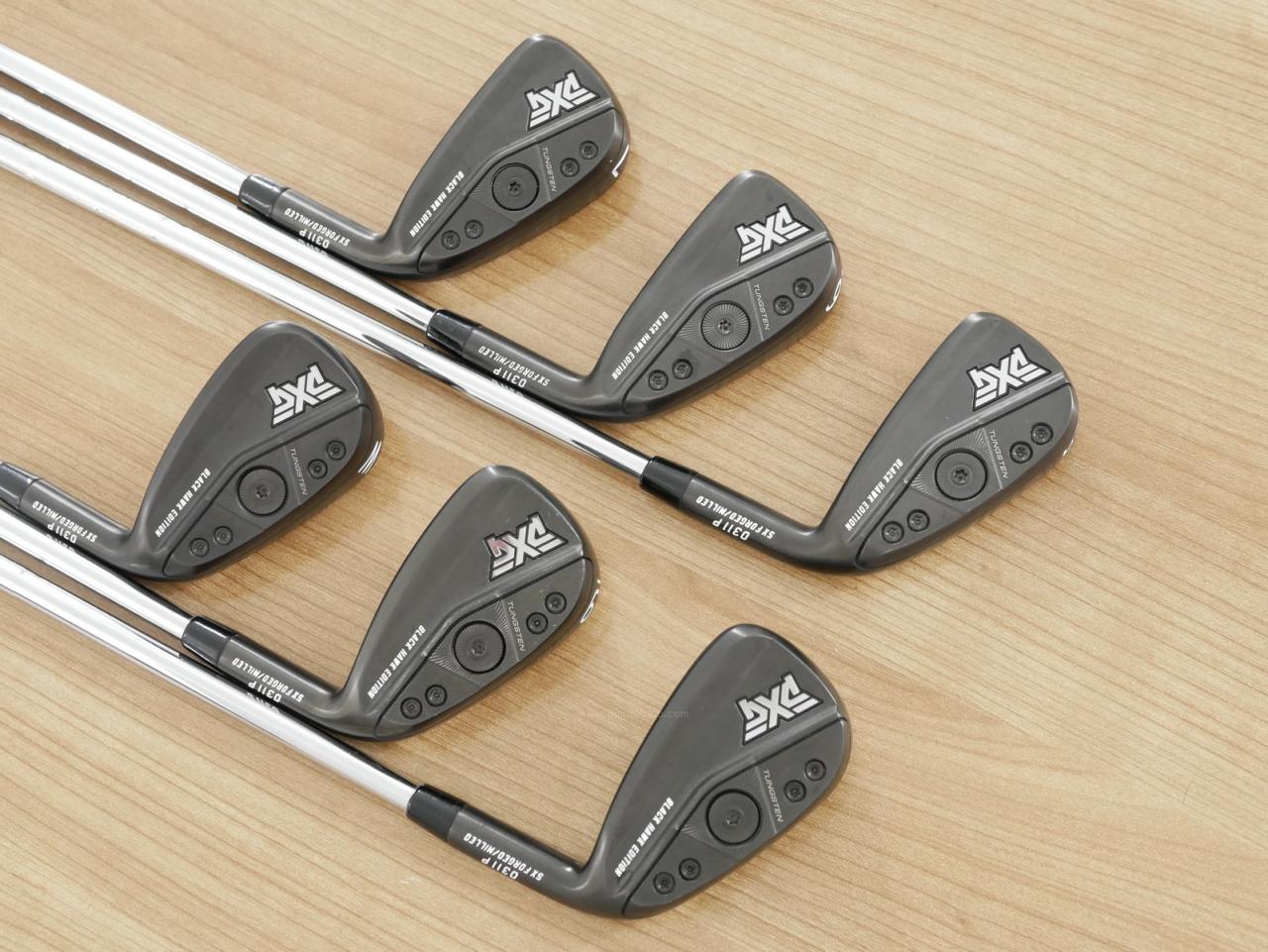 Iron set : PXG : ชุดเหล็ก PXG 0311P GEN 6 Forged Milled Xtreme Dark (รุ่นปี 2024 ตีไกล สวย ฟิลดี) มีเหล็ก 5-Pw (6 ชิ้น) ก้านเหล็ก KBS Tour Lite 95  Flex S