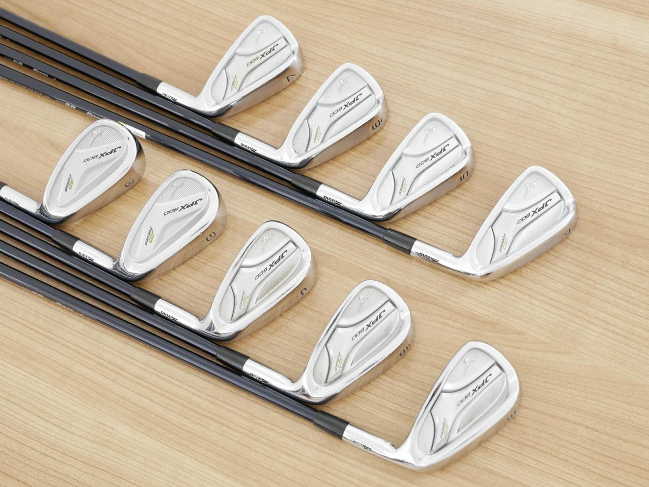 Iron set : Mizuno : ชุดเหล็ก Mizuno JPX 800 AD Forged มีเหล็ก 4-Pw,Aw,Sw (9 ชิ้น) ก้านกราไฟต์ Flex SR