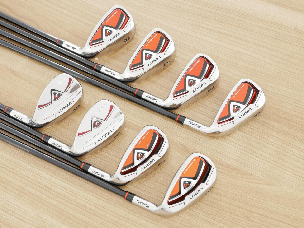Iron set : Maruman : ชุดเหล็ก Maruman Red-V II (ใบใหญ่ ตีง่าย ไกล) มีเหล็ก 5-Pw,Aw,Sw (8 ชิ้น) ก้านกราไฟต์ Flex R