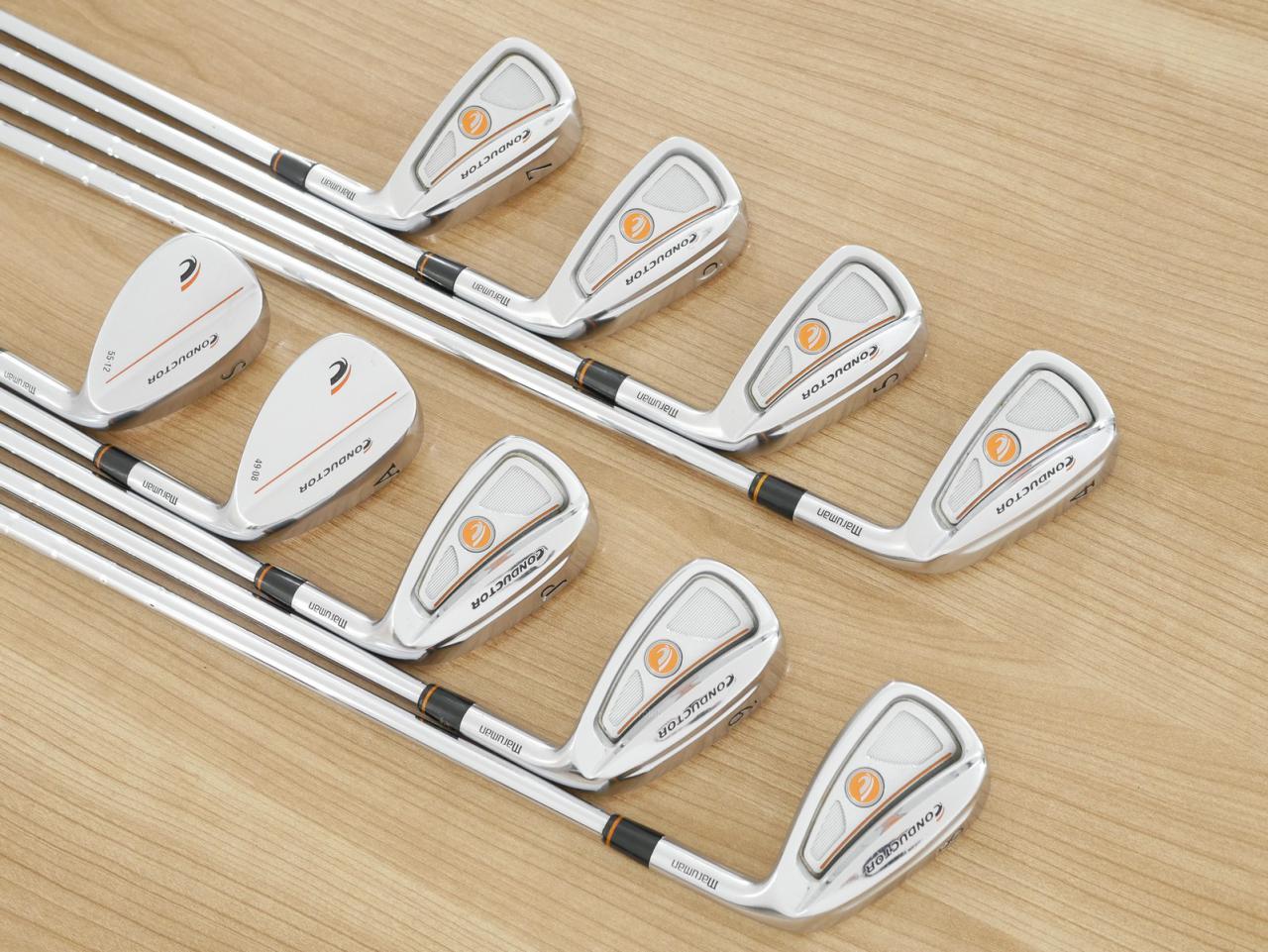 Iron set : Maruman : ชุดเหล็ก Maruman Conductor มีเหล็ก 4-Pw,Aw,Sw (9 ชิ้น) ก้านเหล็ก NS Pro 950 Flex R