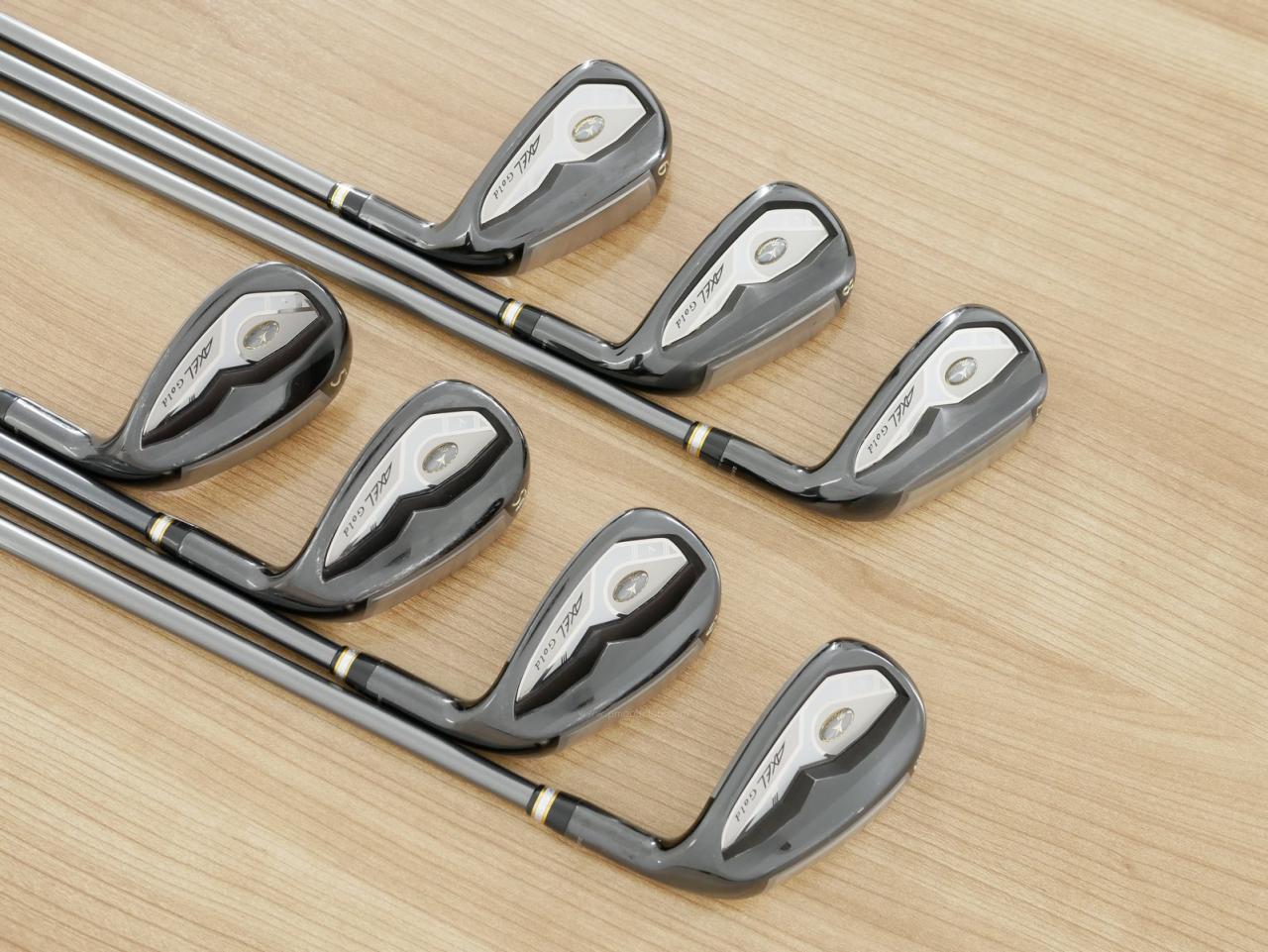 Iron set : Tsuruya : ชุดเหล็ก Tsuruya AXEL Gold Premium V (ออกปี 2023 ของใหม่ 7 หมื่นกว่าบาท หน้าเด้งสุดๆ ไกลสุดๆๆ) มีเหล็ก 7-Pw,Aw,As,Sw (7 ชิ้น ครบเซ็ต) ก้านกราไฟต์ Flex R