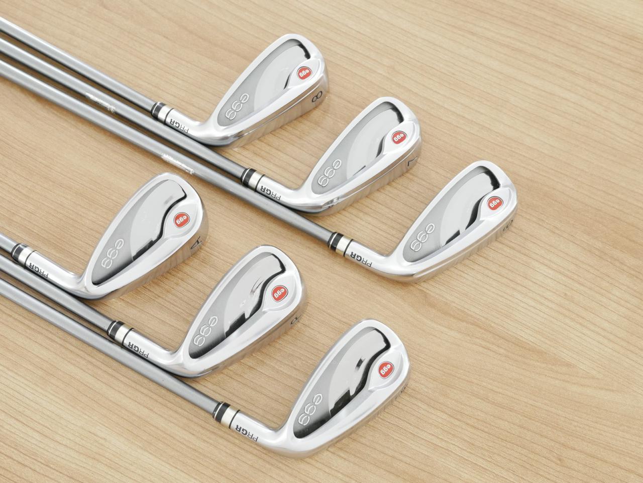 Iron set : PRGR : ชุดเหล็กกระเทย PRGR NEW Egg (ปี 2020 ตีง่ายและไกลมากๆ เด้งสุดๆ COR 0.82) มีเหล็ก 6-Pw,Aw (6 ชิ้น) ก้านกราไฟต์ M-37 Flex R