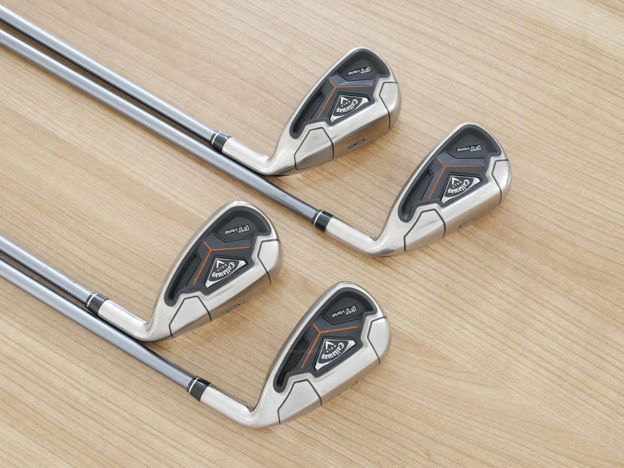 Iron set : Callaway : ชุดเหล็ก Callaway FT i-brid มีเหล็ก 7-Pw (4 ชิ้น) ก้านกราไฟต์ Flex R